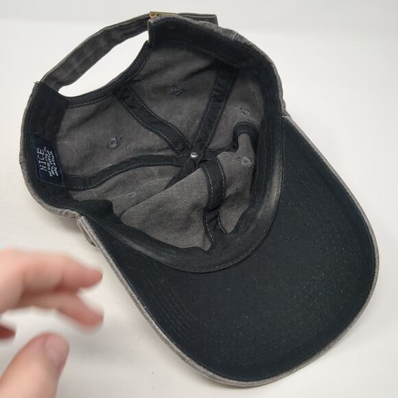 Nice Slideback Baseball Hat Solid Gray One Size Adjustable Casual Blank - Picture 7 of 9